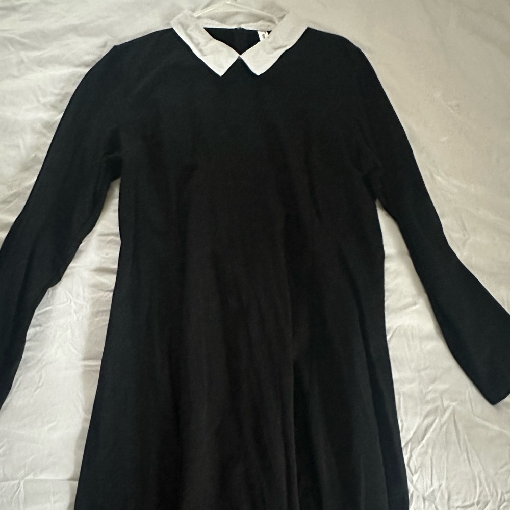 Black Dress with White Collar